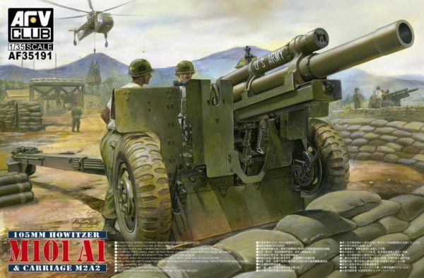 geschut, afv-club, af35191, 105mm howitzer m101a1 & carriage m2a2, afv-35191, 105mm Howitzer M101A1 &amp; Carriage M2A2, Bouwdozen.eu