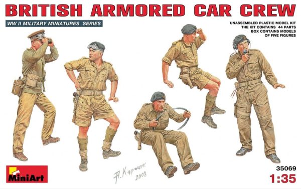 figuren landmacht, miniart, 35069, british armored car crew, min-35069, British Armored Car Crew, Bouwdozen.eu