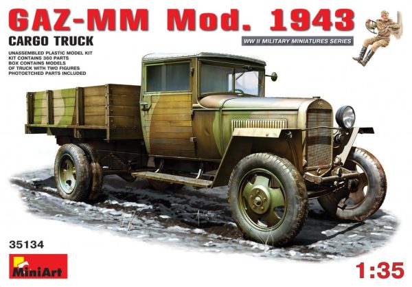 overige voertuigen, miniart, 35134, gaz-mm mod. 1943 cargo truck, min-35134, GAZ-MM Mod. 1943 Cargo Truck, Bouwdozen.eu