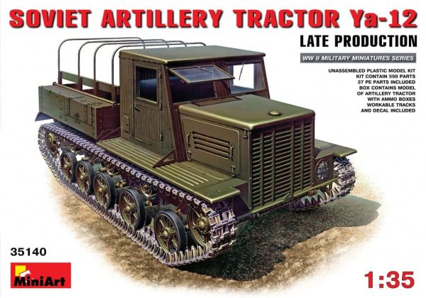 rupsvoertuigen, miniart, 35140, soviet artillery tractor ya-12 late production, min-35140, Soviet Artillery Tractor Ya-12 Late Production, Bouwdozen.eu