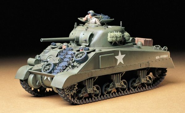 rupsvoertuigen, tamiya, 35190, u.s. medium tank m4 sherman - early production, tam-35190, U.S. Medium Tank M4 Sherman &#8211; Early Production, Bouwdozen.eu